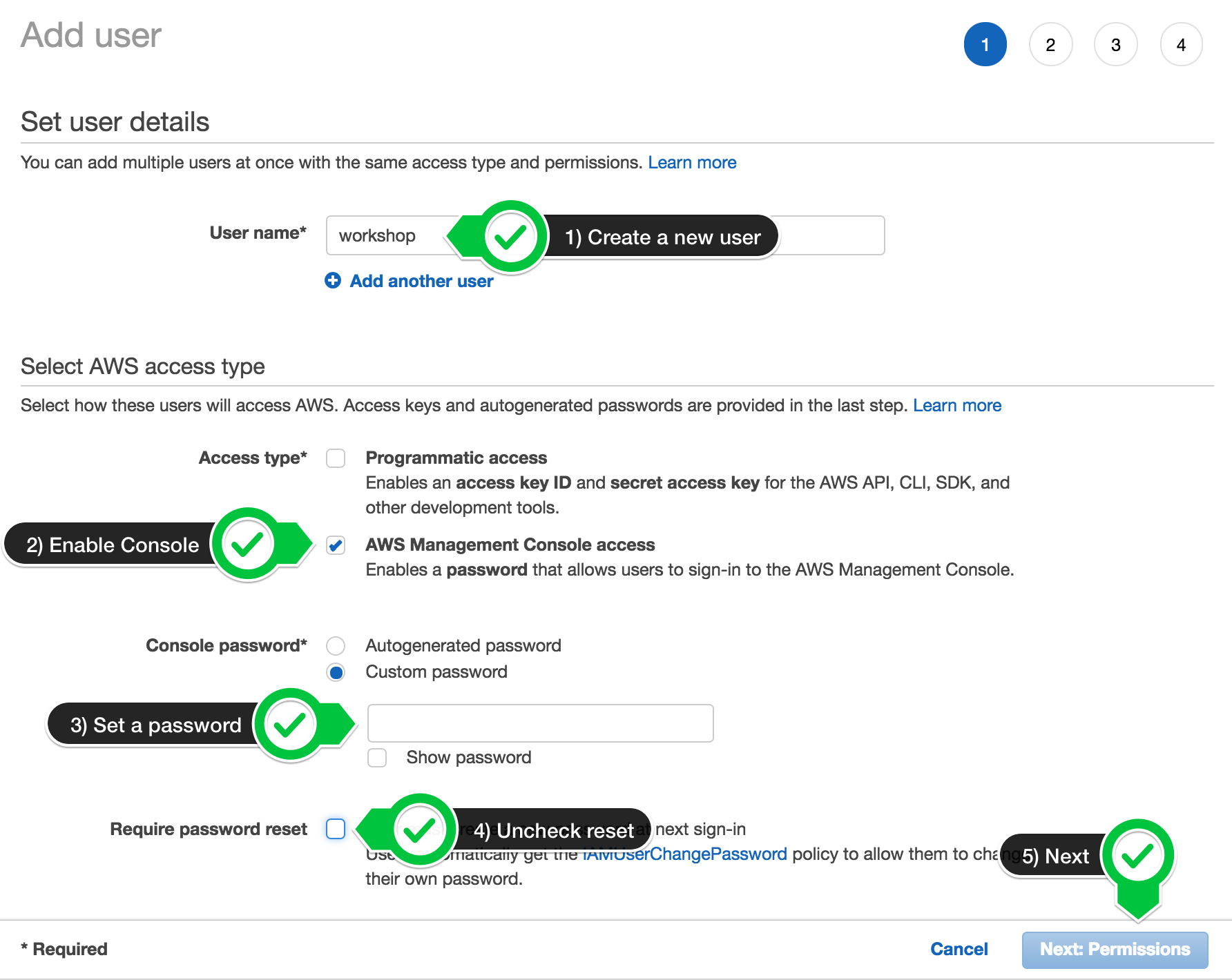 AWS IAM 1 Create User