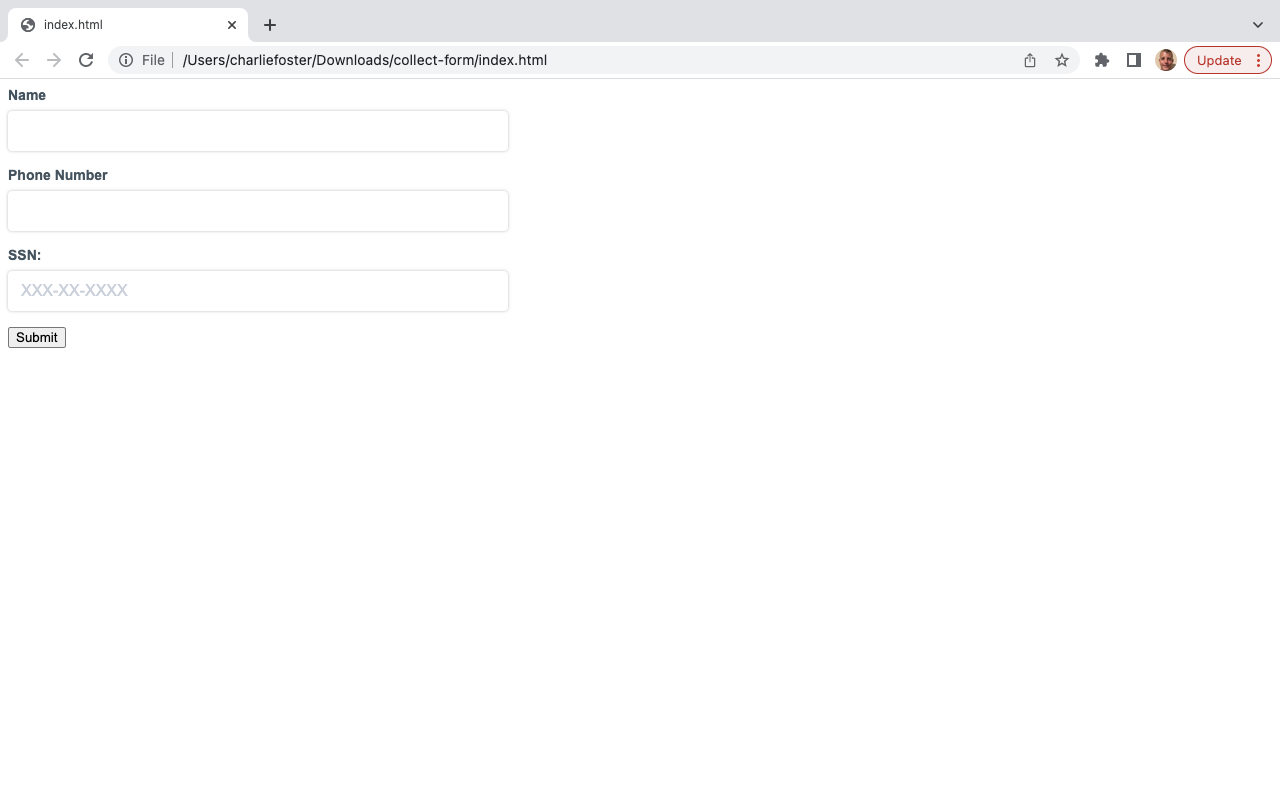 VGS VGS PII Web Portal